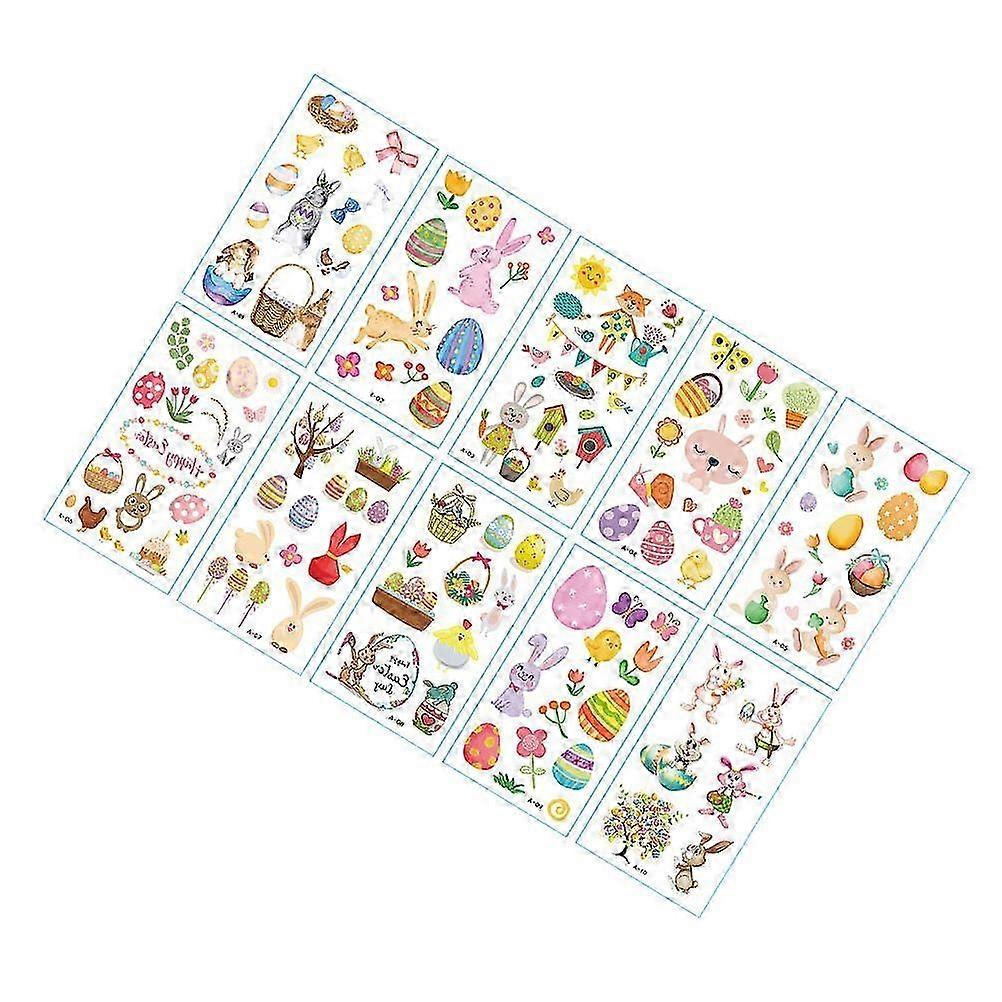 20 Sheet Easter Stickers Cartoon Rabbit Stickers Easter Egg Stickers