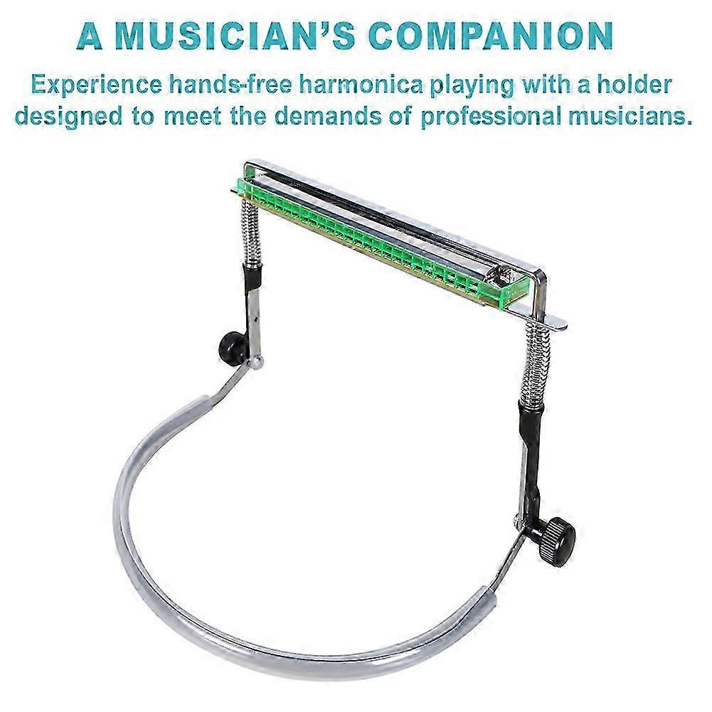 compatible withHarmonica Holder Harmonica Stand 10 Hole 24 Hole Blues Harmonica Stand Adjustable Harmonica Stand Silver