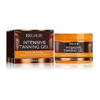 Intensive Tanning Gel  Lightweight, Non-Greasy Self-Tanner with Moisturizers & Natural Extracts (Light Wheat Tan)