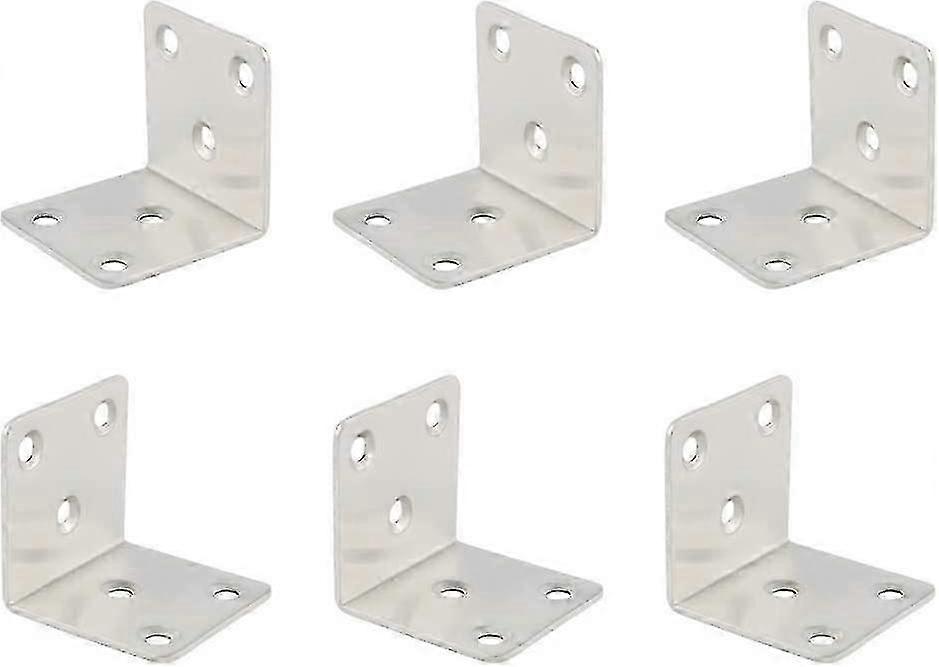 6pcs  Gift Reinforced Angle Connector Bracket Right Angle Shelf Support
