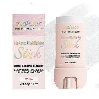 2 stk. highlighter stick, hvid, naturlig og klar, til øjen-, næse- og ansigtsmakeup