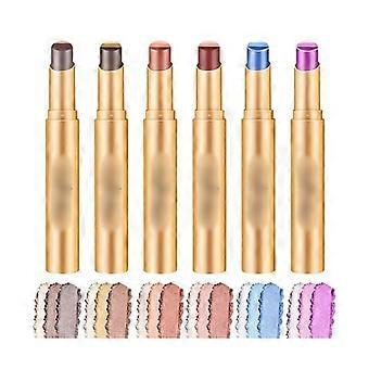 Conjunto de 6 sombras em bastão de 3 cores, cremosas, de longa duração e à prova d'água, com vitamina E, para maquiagem diurna e noturna.