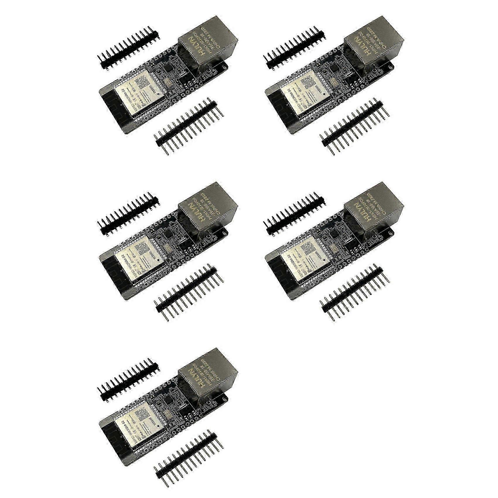 5X WT32-ETH01 ESP32 Wireless Module Serial Port Networking Bluetooth + WiFi Combo Gateway Module