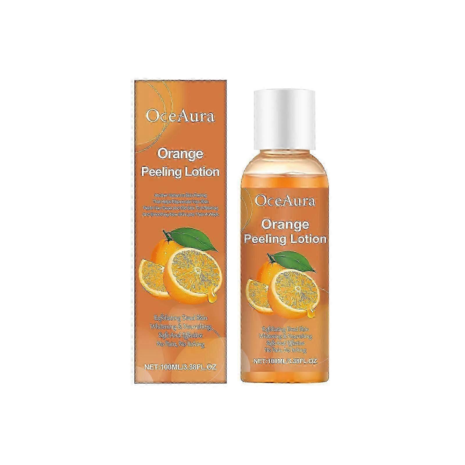 Huile essentielle exfoliante à l'écorce d'orange (lot de 2) - Élimine en douceur les cellules mortes, huile de massage lissante à la glycérine - Nouveauté S06