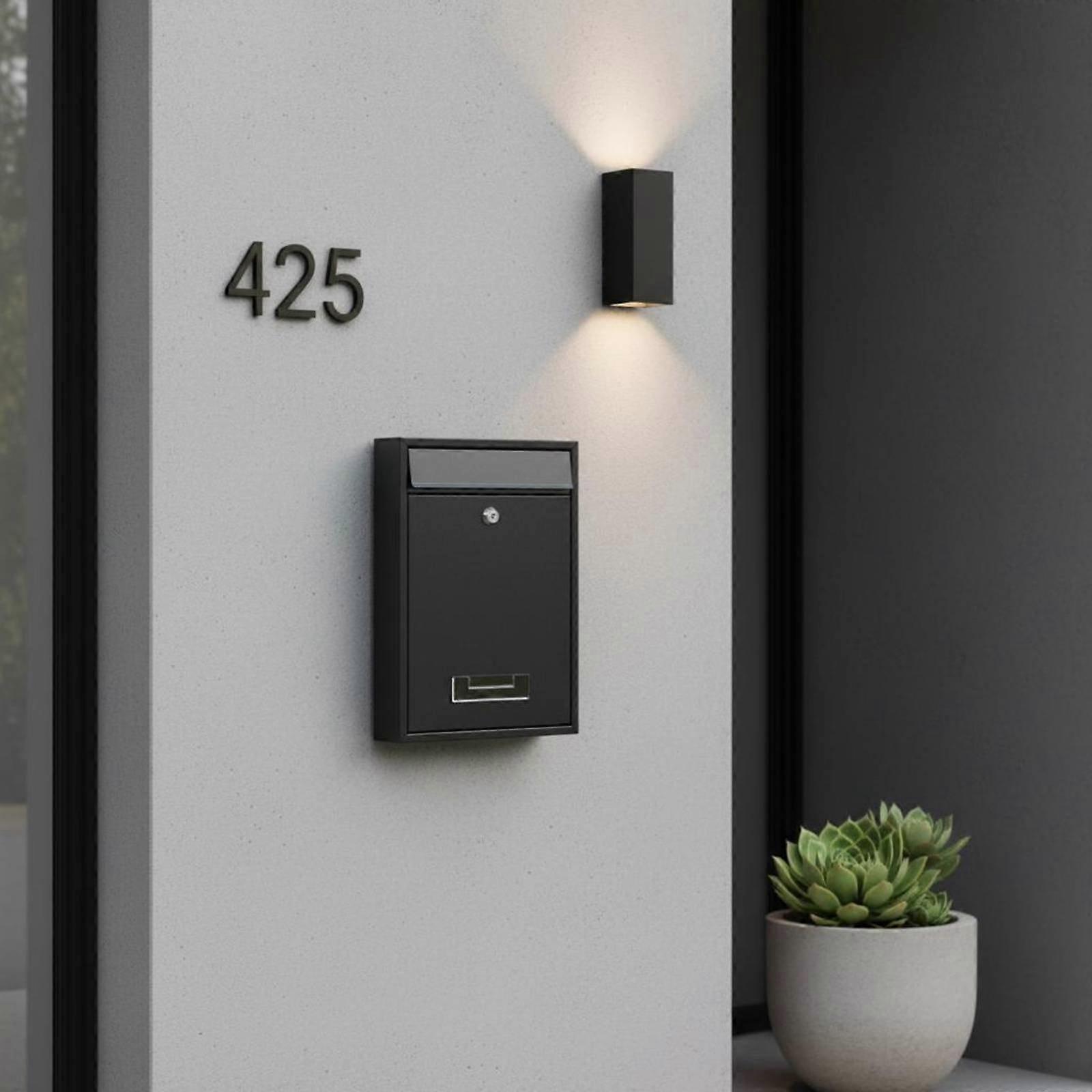 Wall Mount Mailbox Includes 2 Keys Key Lock Mail Container Weather-Resistant