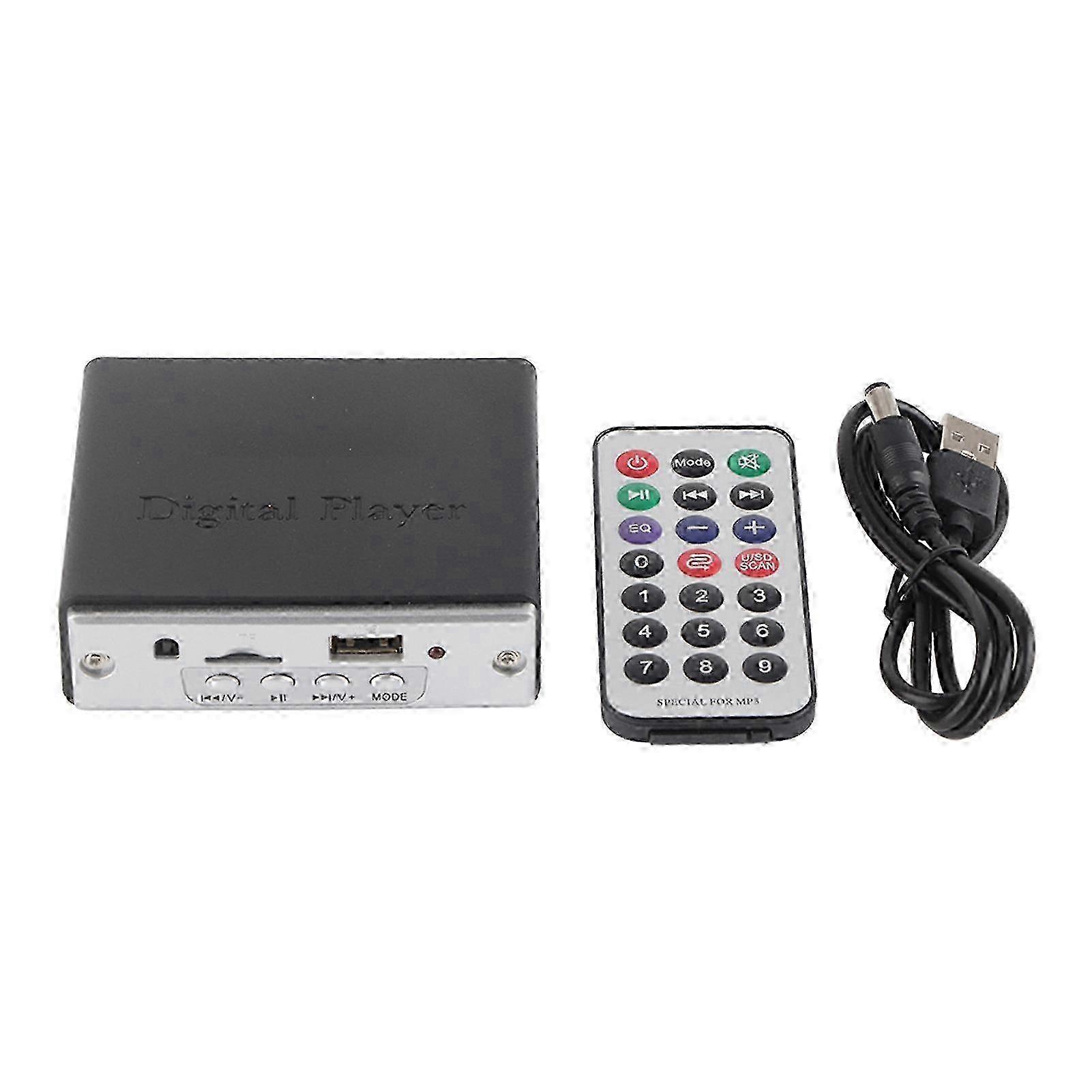 Hi-Fi Audio Power Amplifier with MP3 Decoding, USB 2.0, Remote Control (Black)