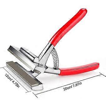 Art framing tool for stretcher bars with padded handles
