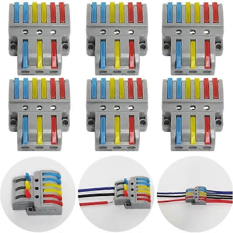 Connection Terminals 6-Piece Set With Levers