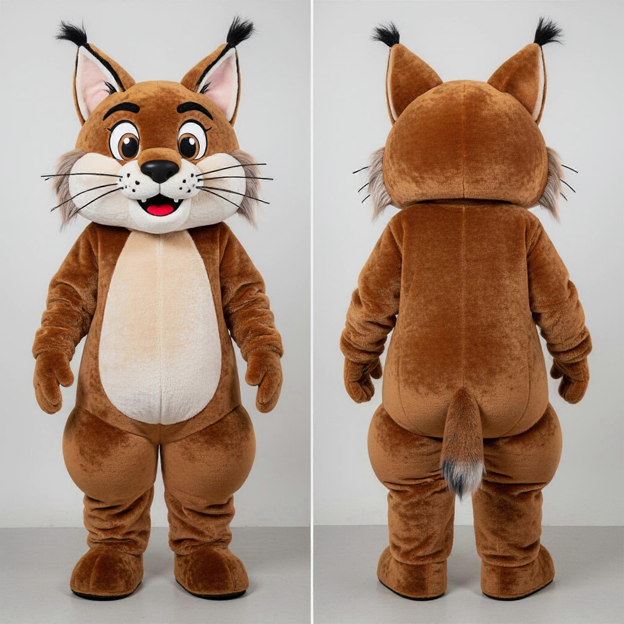 MASTICOT Russet Brown Expressive Lynx Mascot