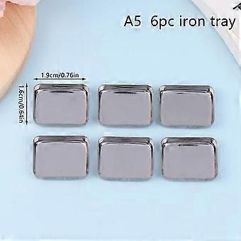 1/2/3/4/6 piezas de latas vacías para sombras de ojos, paletas de maquillaje, estuches cuadrados vacíos de aluminio para paletas en polvo.