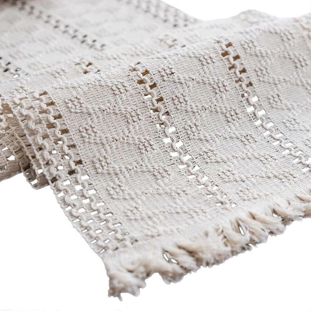 Farmhouse Boho Macrame Table Runner Rustic Home Decor