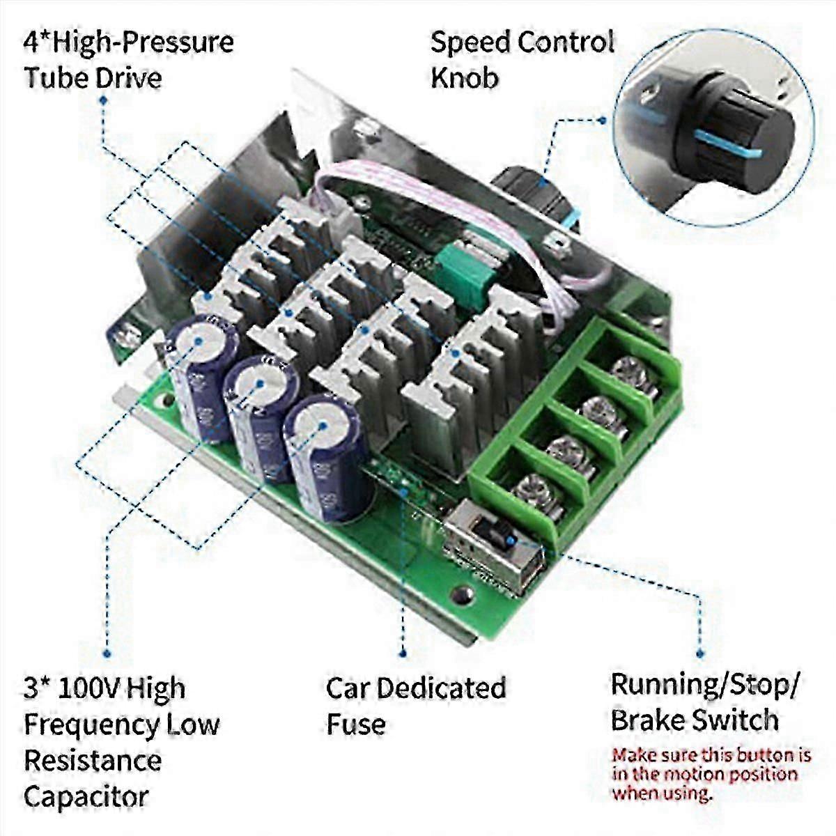 PWM DC Motor Speed Controller 7-70V 30A Adjustable Regulator 5X