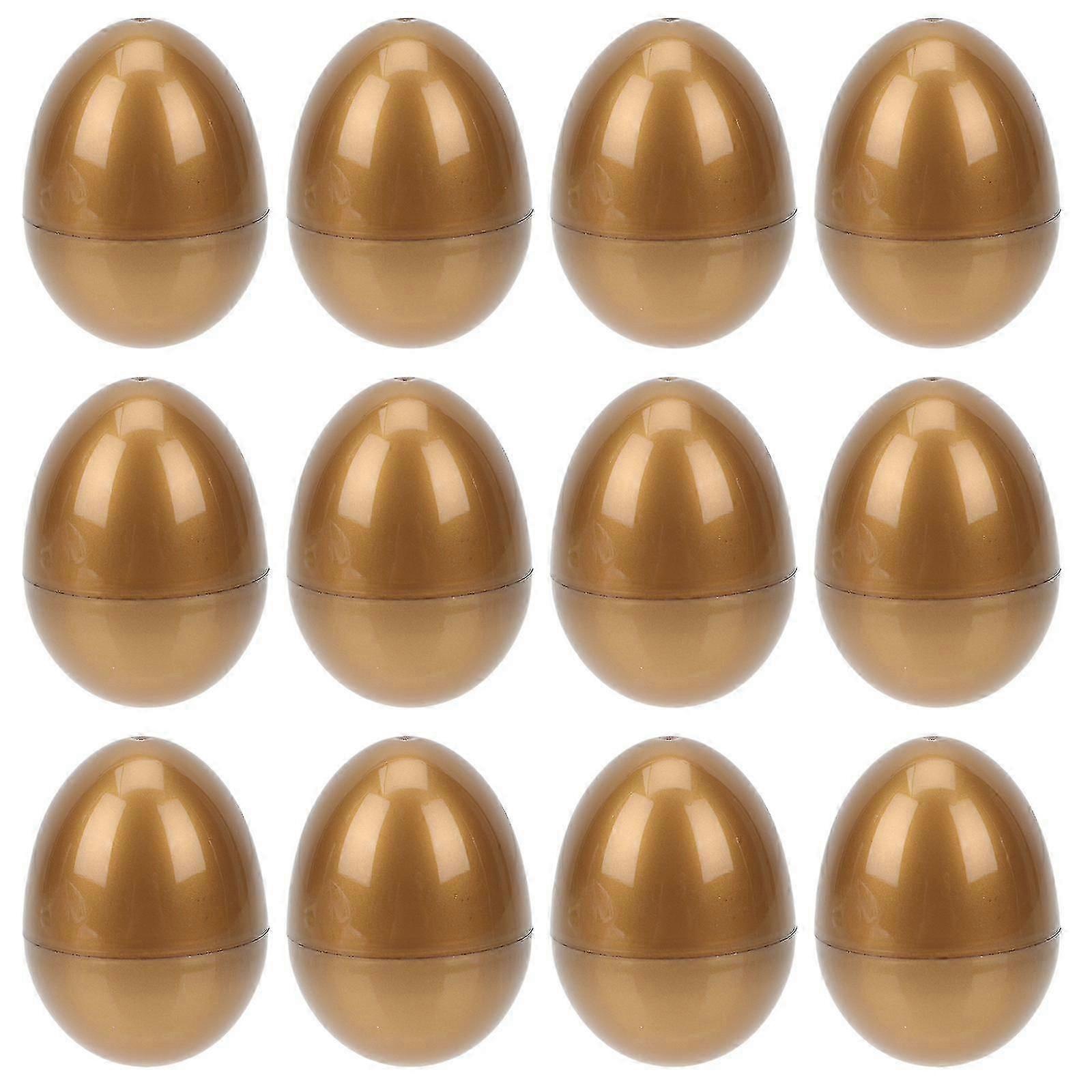 12 Pcs Empty Plastic Eggs Metallic Empty Eggs Easter Surprise Eggs Metallic Easter Eggs,T