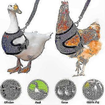Breathable Adjustable Nylon Vest Chicken Harness Leash for Small Hen, Duck & Goose Training
