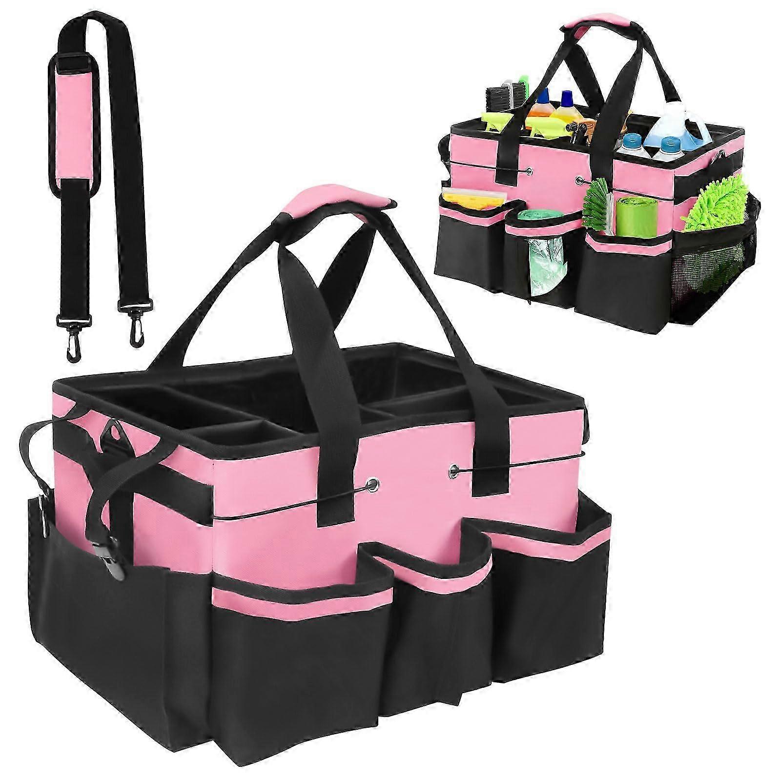 Sturdy Multi Pocket Cleaning Tote With Foil Base
