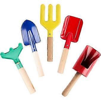 Pieces with Sturdy Wooden Handle, Safe Gardening Tools, compatible with Kids Ages 3-13