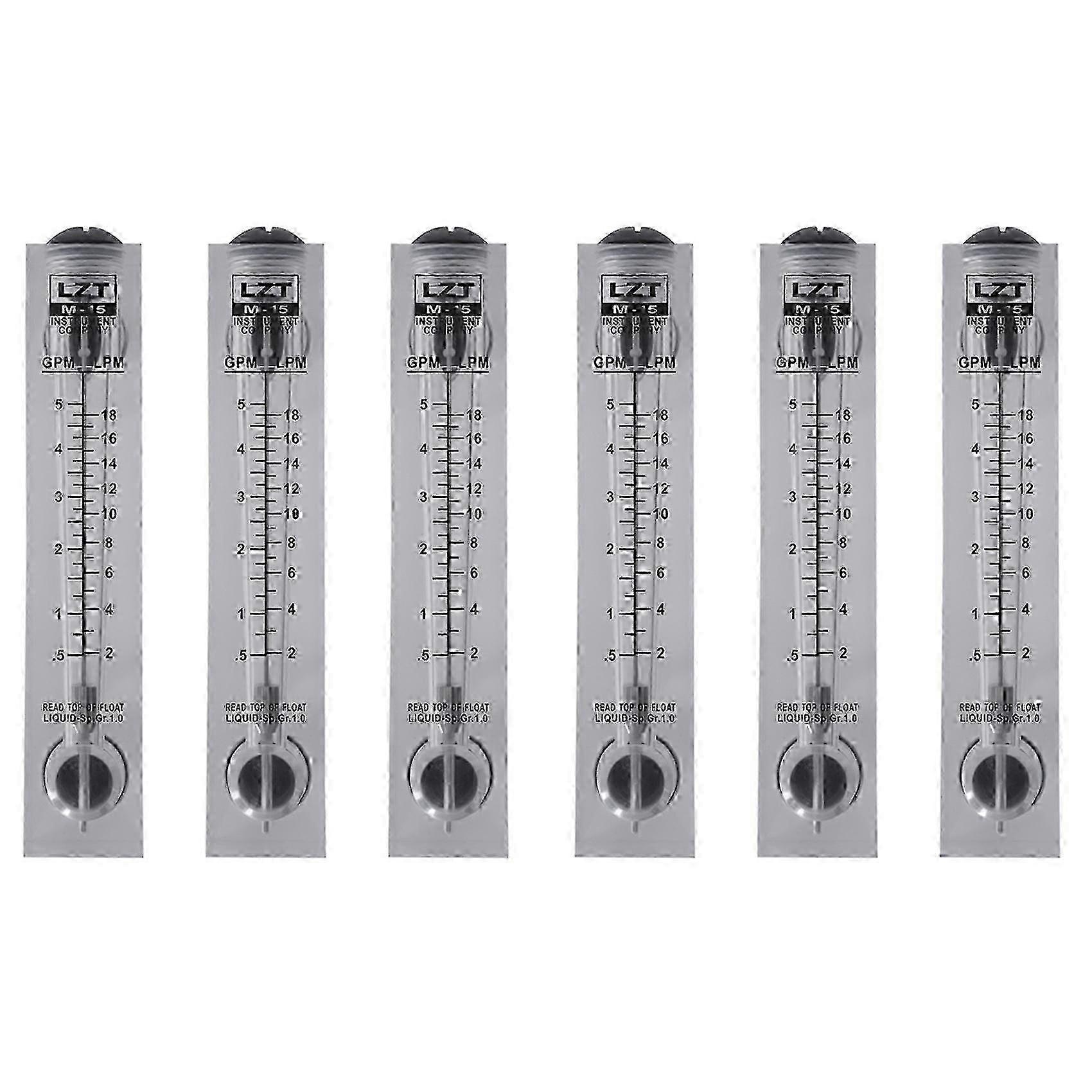 6X 0.5-5 GPM 2-18 LPM Water Flow Panel Mount Type Flowmeter