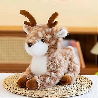A Soft And Realistic Plush Toy of a Deer Measuring 25 Cm / 9.8 Inches, Perfect As a Gift for Birthdays And Christmas, Suitable for Decorating Rooms, W