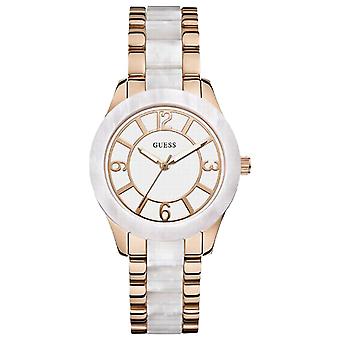 R.guess sra.pvd.esf.bl. Quartz Analog Woman Watch with W0074L2 Stainless Steel Bracelet