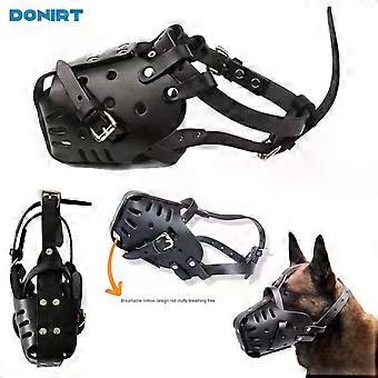 Leather Pet Dog Mouth Cover Breathable Cage German Shepherd Doberman Anti Bite Dog Training Defense Masks for Small/Large Dogs