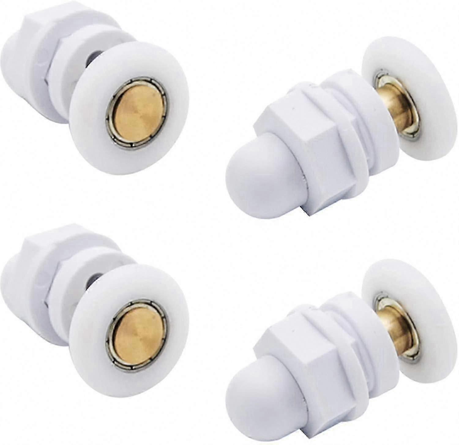 Rustproof & Waterproof Shower Door Sliding Rollers, Durable Construction (4-Pack)