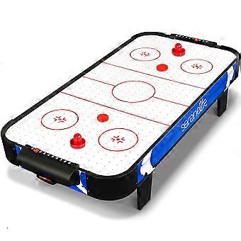 Airhockey-Tisch Blau-Schwarz - 110V Motor für schnelles Spiel - 101,6 x 50,8 x 22 cm.