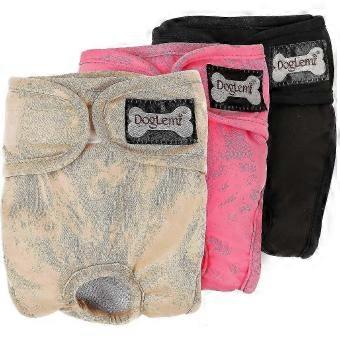 3-pack Dog Diapers Leak Proof Washable Reusable For Female Dogs