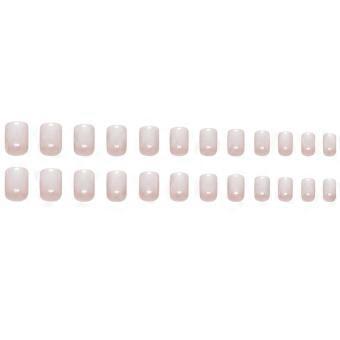 Natural Curve Milky Ombre Nails