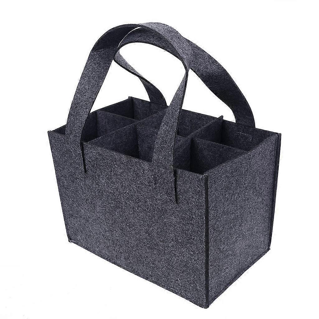 Black Felt 6-Bottle Wine Insert