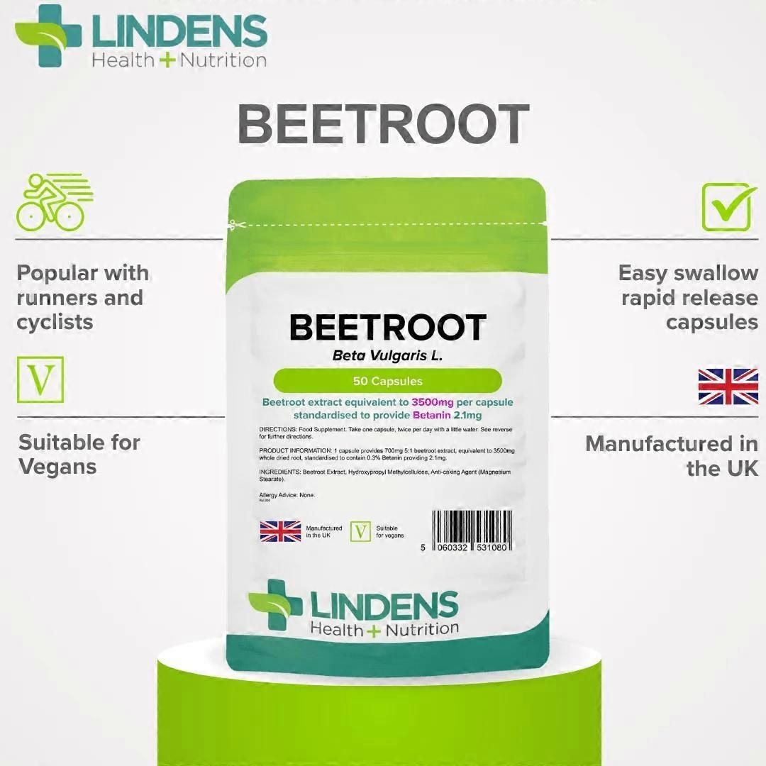 Lindens Beetroot 3500mg - 50 Capsules