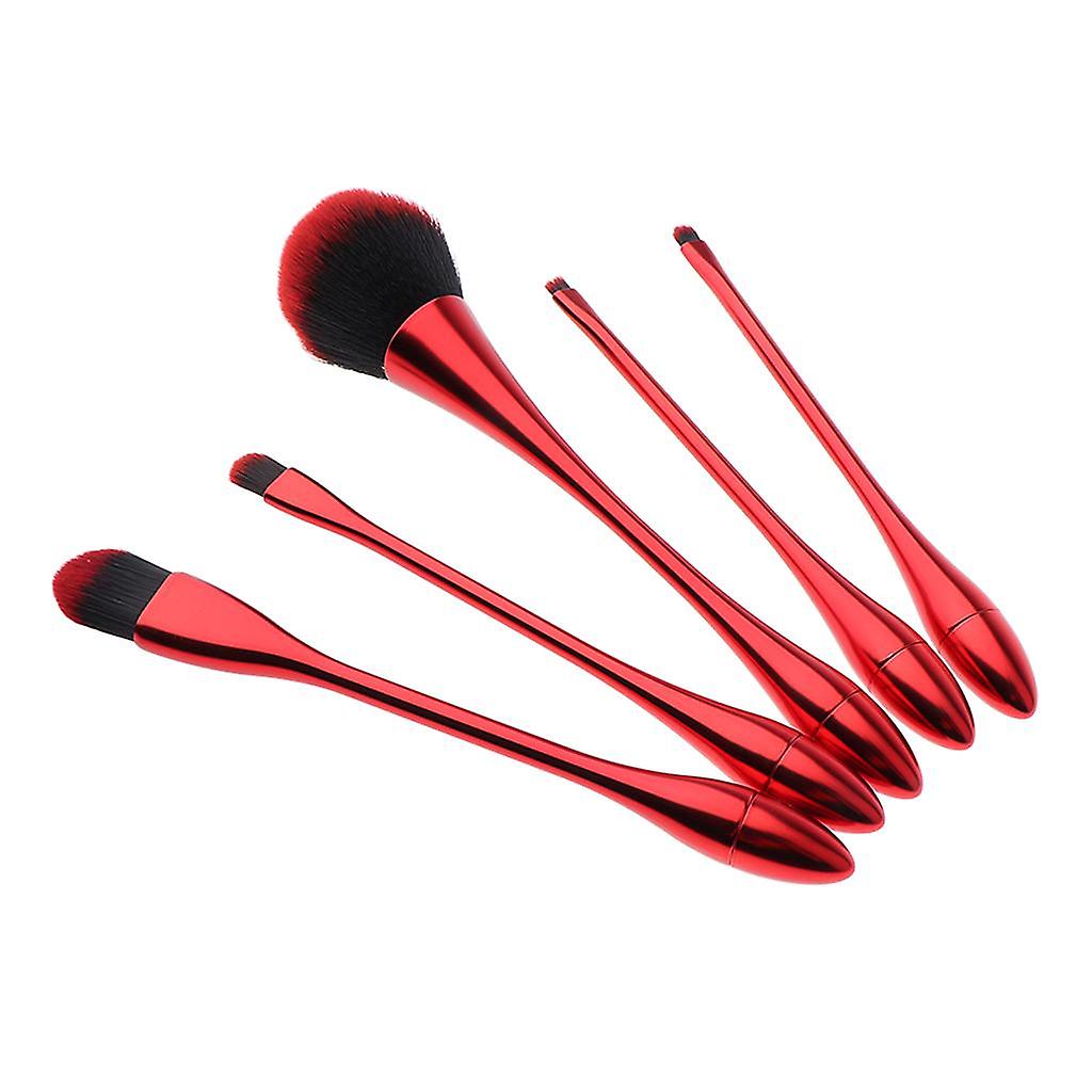 5Pcs Soft Fluffy Makeup Cosmetics Blending Brushes Beauty Tools Red