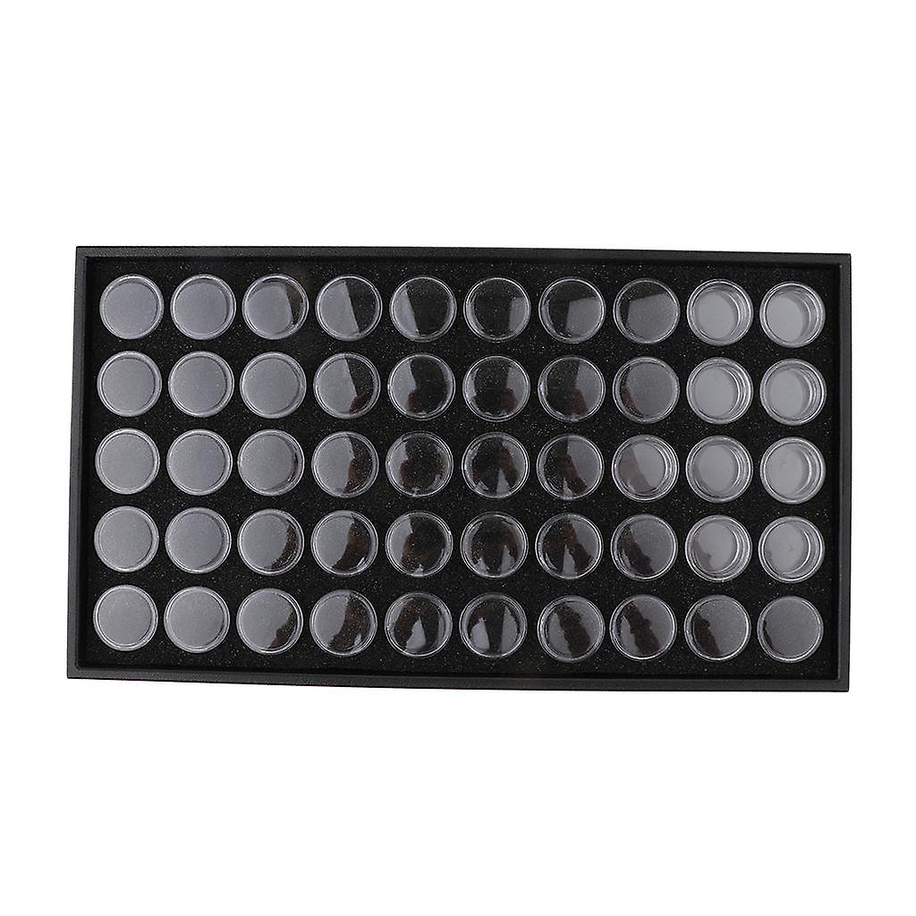 50 Grids Empty Small Refillable Nail Art Rhinestone Powder Storage Case Box