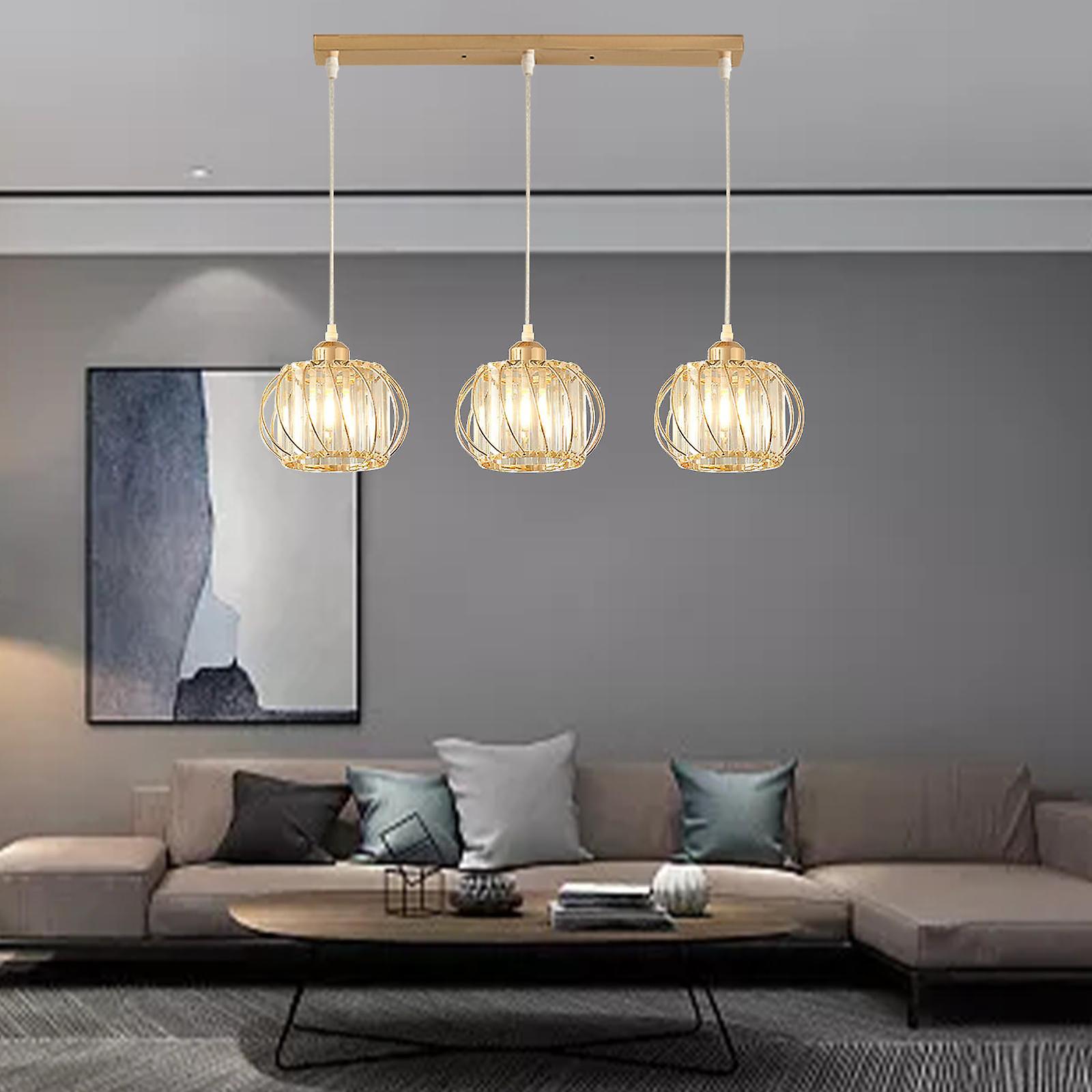 Crystal Pendant Light Chandeliers Lighting Fixture for Kitchen Strip Base