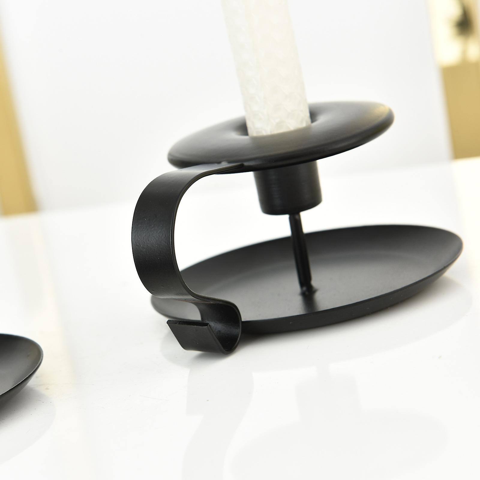 4pcs black cone candlestick 13*6cm