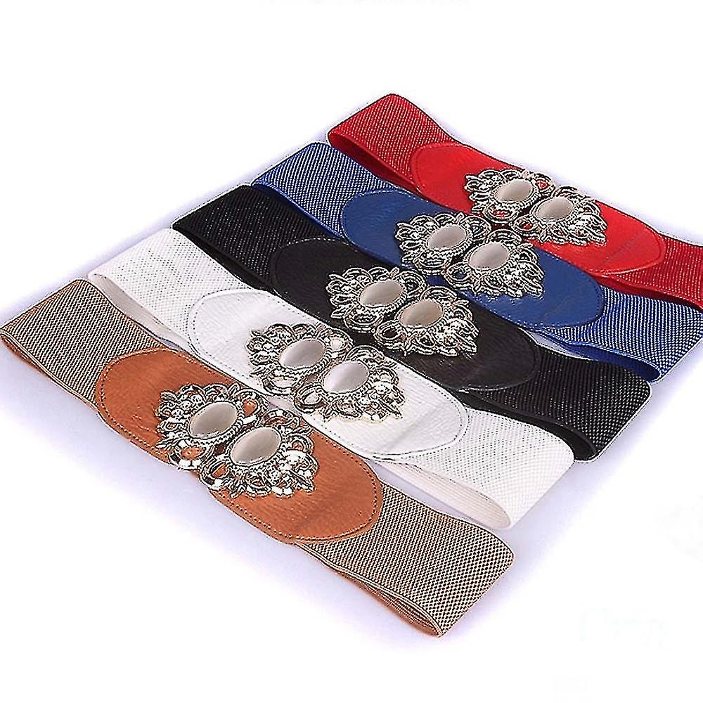 5pcs Ceinture Femmes Élastique Large Ceinture