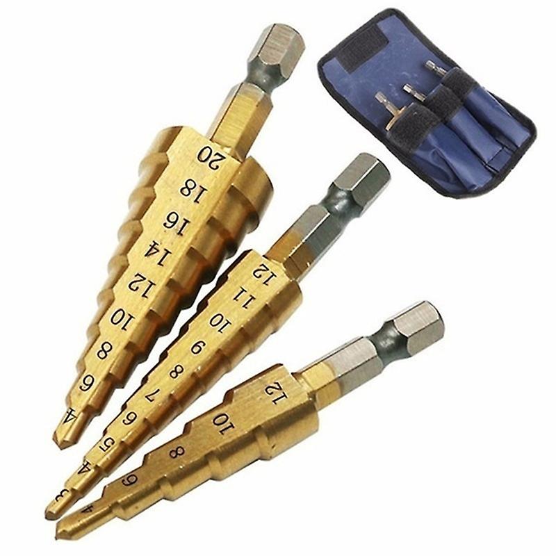 3/5pcs Hss Cobalt Multiple Hole 50 Sizes Step Drill Bit Set Tools