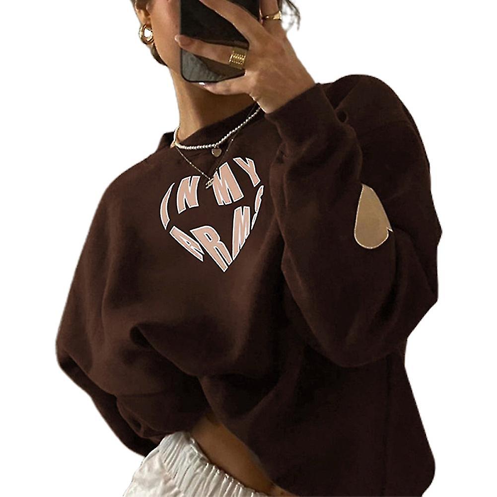 Sweat-shirts Brown Vintage Y2k Pullover