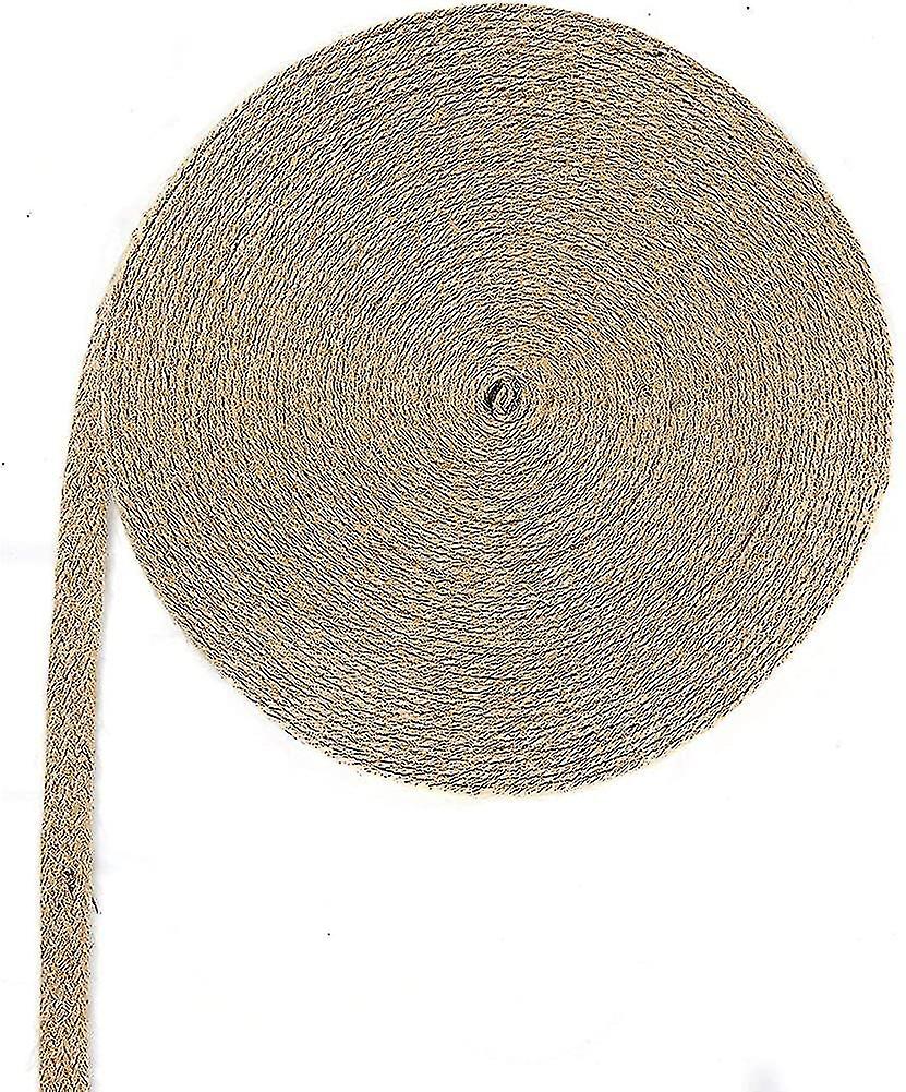 20m Burlap Tape Roll Of Burlap Tape, Burlap Spool With Twisted Twine Hemp Rope