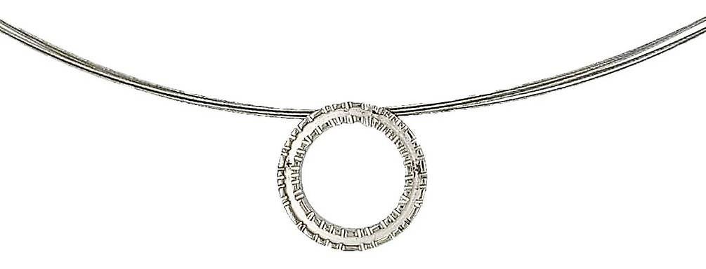 Ti2 Titanium Coastal Edge Small Pendant - Natural Silver