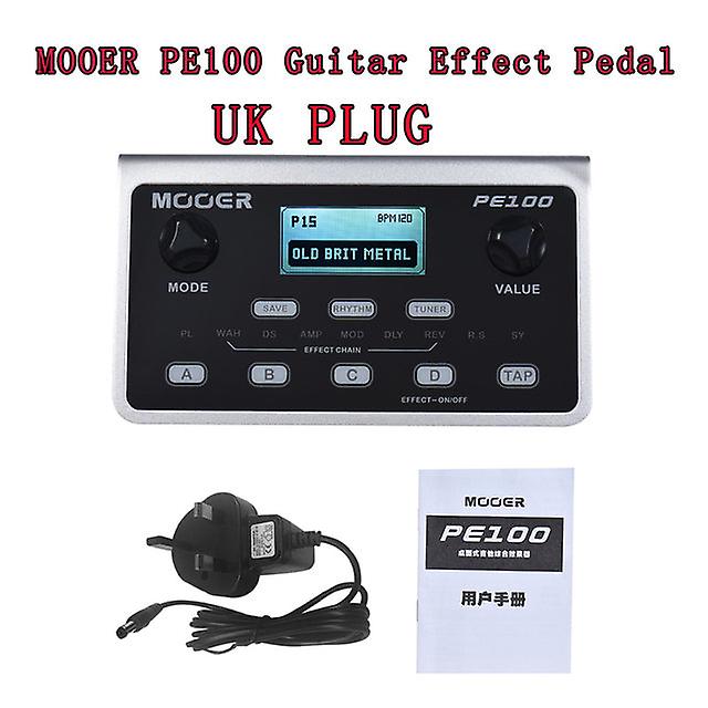 Mooer Ge100 Guitar Effect Pedal Multi-effets Processeurs Pédale de guitare électrique Métronome 180s Loop Recording Us Plug