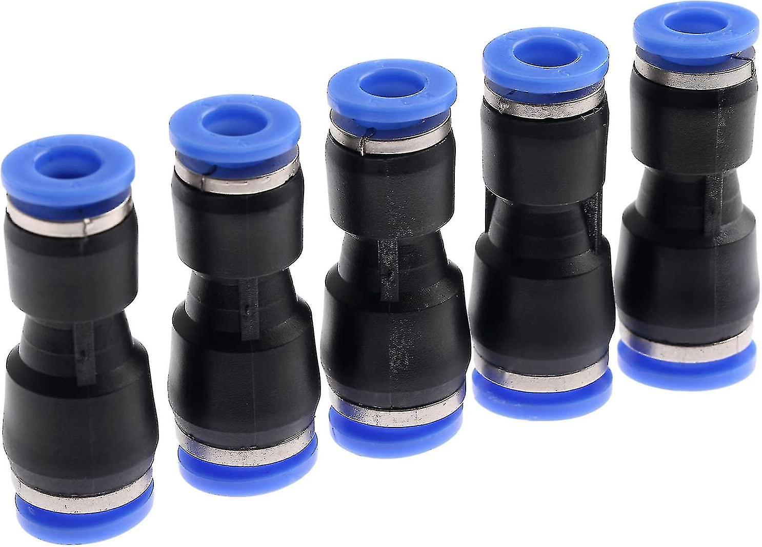 5 Pcs Pneumatic Fitting Push-in Straight Reducer Fitting For Air Hose