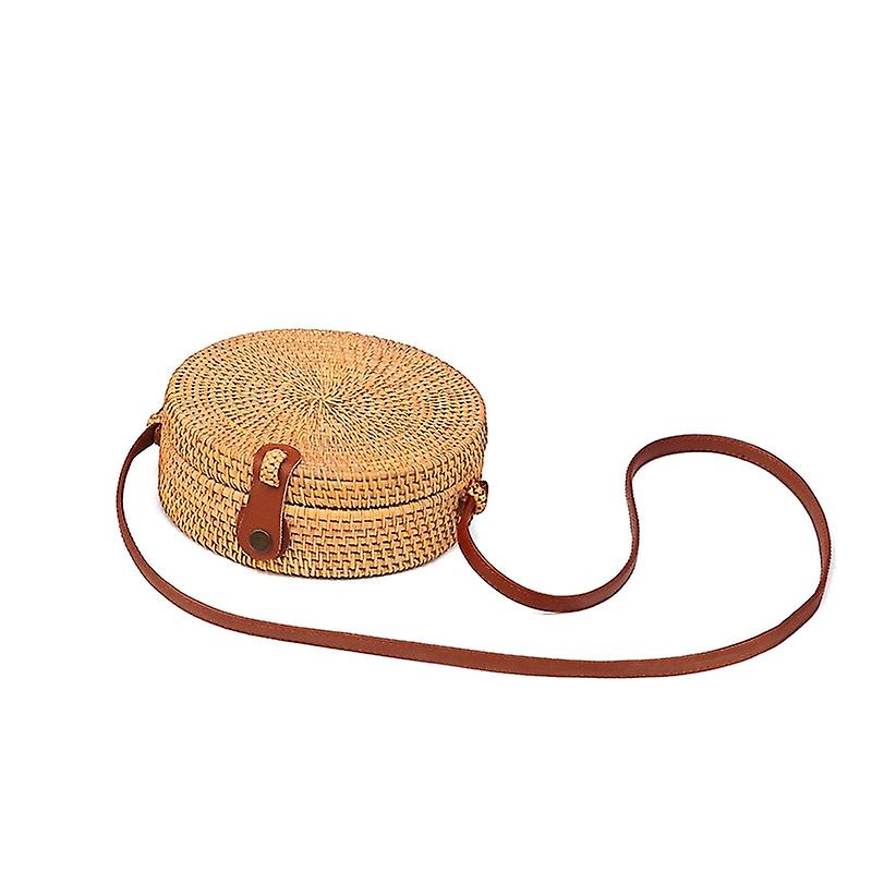 Ladies Retro Handmade Rattan Diagonal Bag