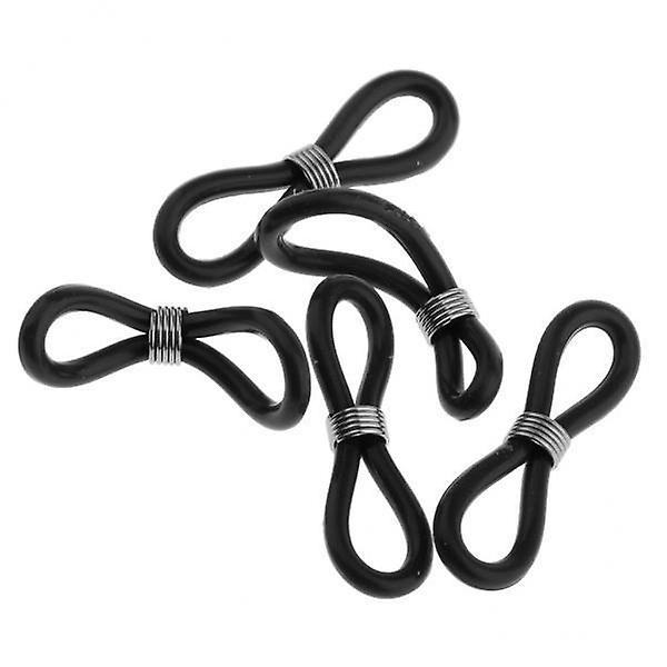 3x100pcs Eyeglasses Chain Rope Holder Strap Retainer End Loop Connector black