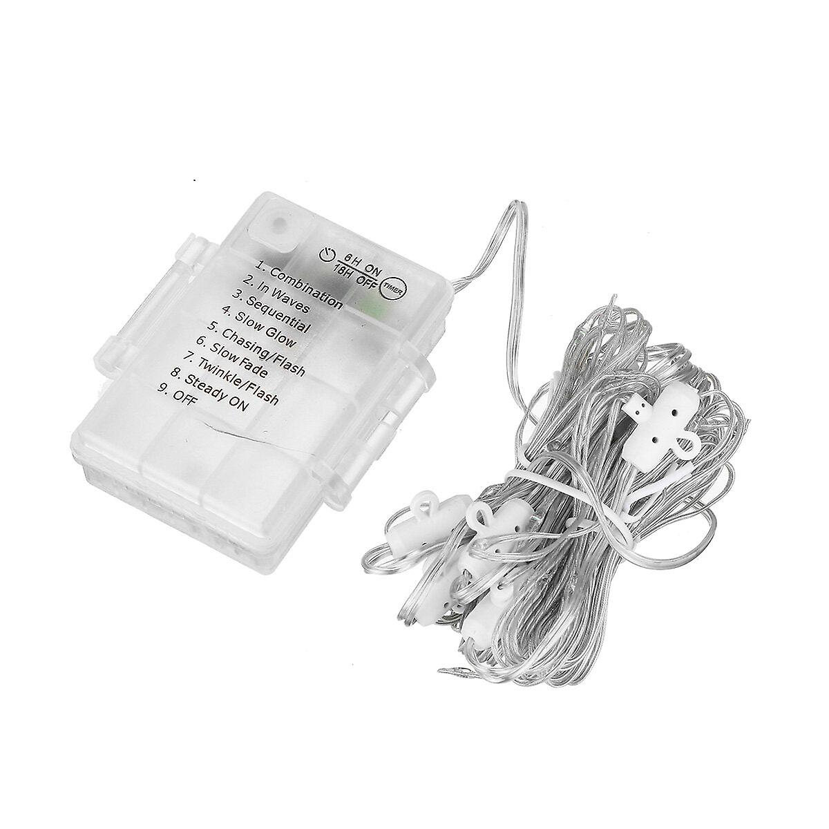 Battery Powered 104led Umbrella String Light - 8 Modes Garden Patio Parasol Fairy Lamp For Party Decor
