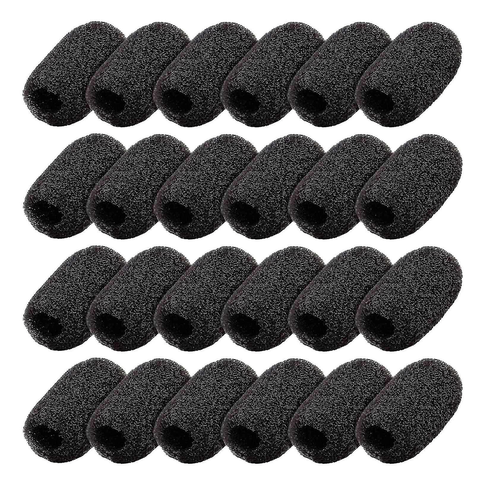 24pack Mini Foam Windscreen Lapel Headset Microphone Sponge Mini Foam Cover Shield Protection For L
