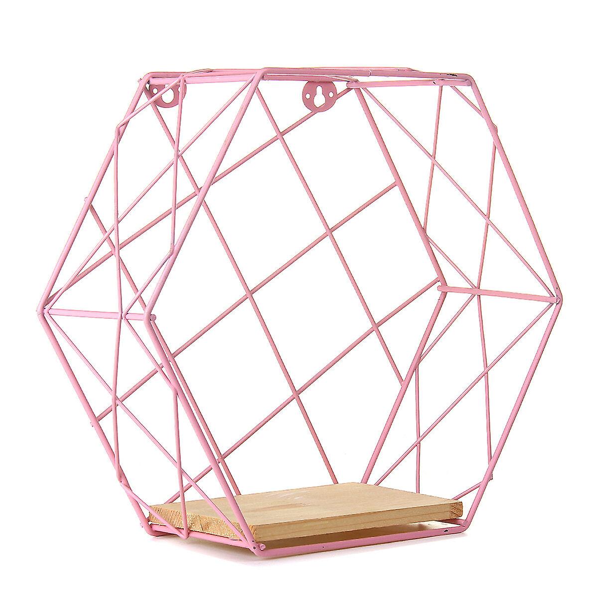 Diy Wall-mounted Floating Shelf Rack - Iron & Wood Display Storage Organizer