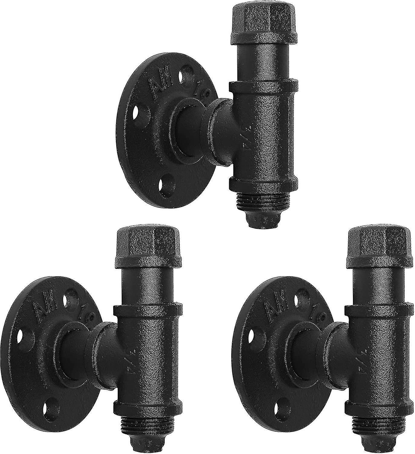 Industrial Coat Hook Racks 3 Pack Iron Pipe Robe Hook Rustic Farmhouse Towel Hooks Wall