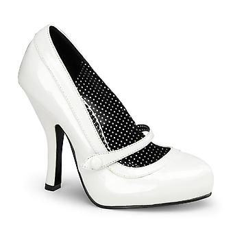 Bombas Pin Up Couture para Mulheres Cutiepie-02 Wht Pat