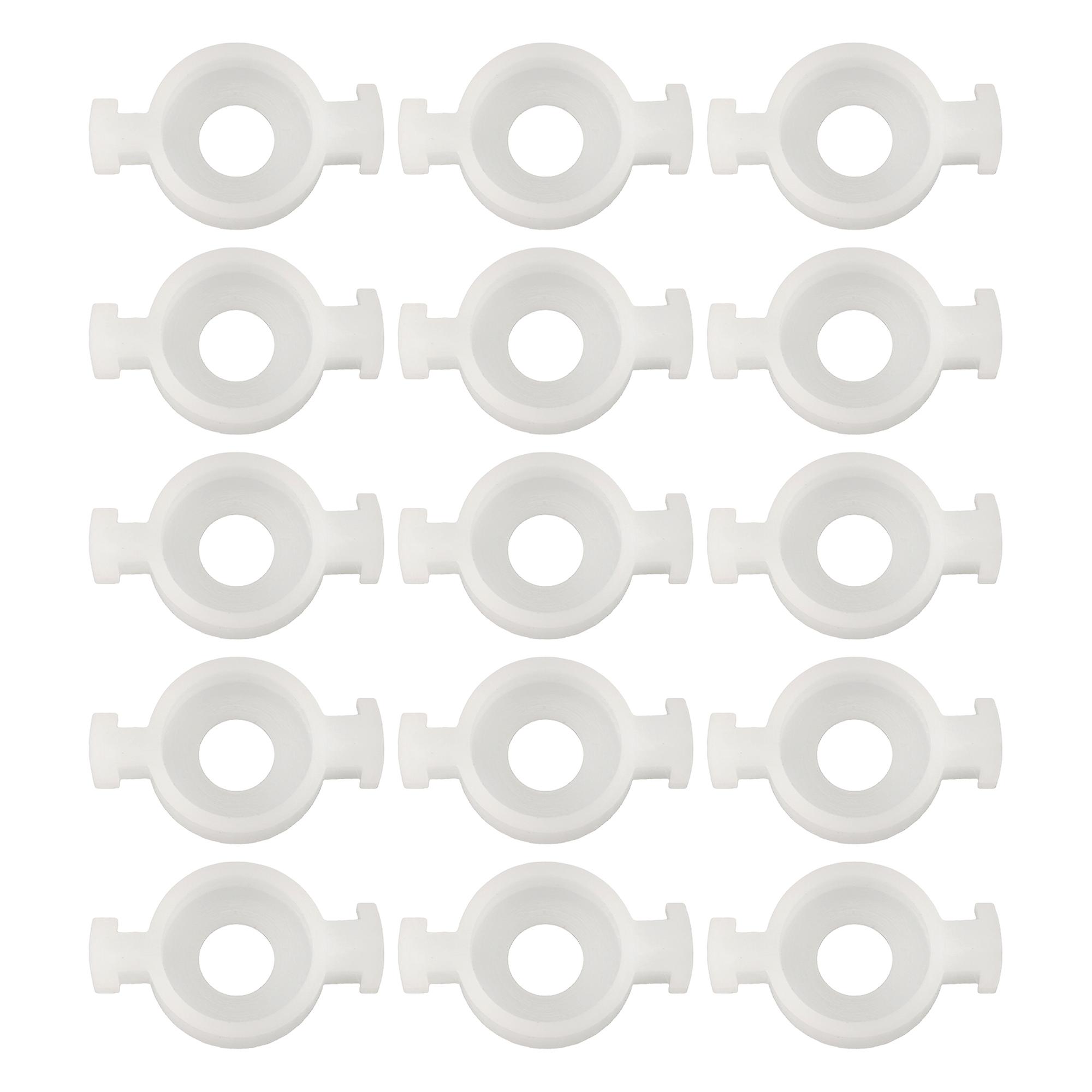 15Pcs Professional Three Tone B Flat Trumpet Valve Guide White 0.18Inch ID