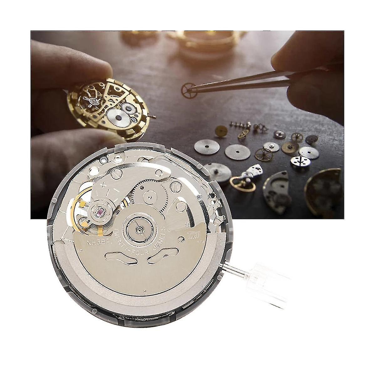 Nh38/nh38a Watch Movement+steel +clutch Lever Kit High-precision Automatic Chain Up Mechanical Watc